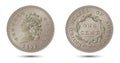 Vector American money, one cent coin, 1808-1814.